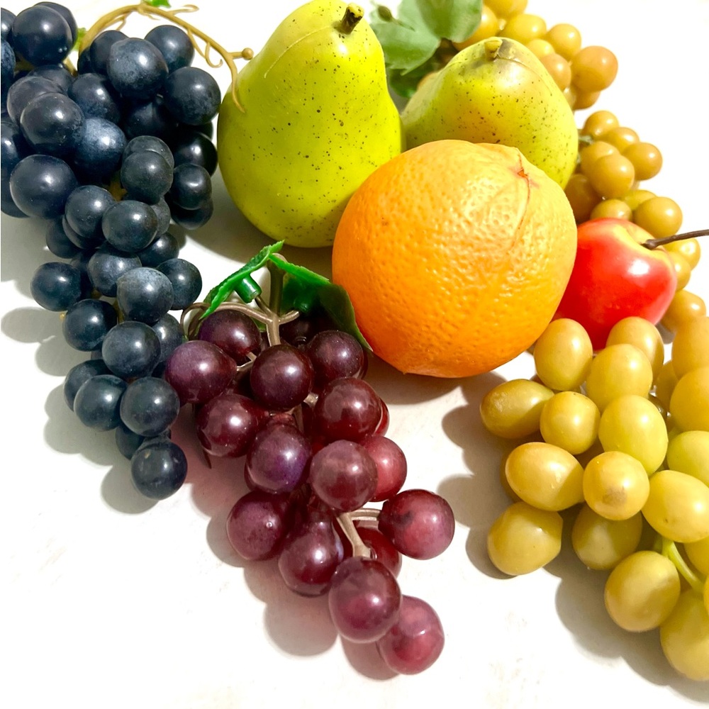 Decorative Fruit Bunch – Grapes, Pears, Orange, Cherry - Kitchen Display Props